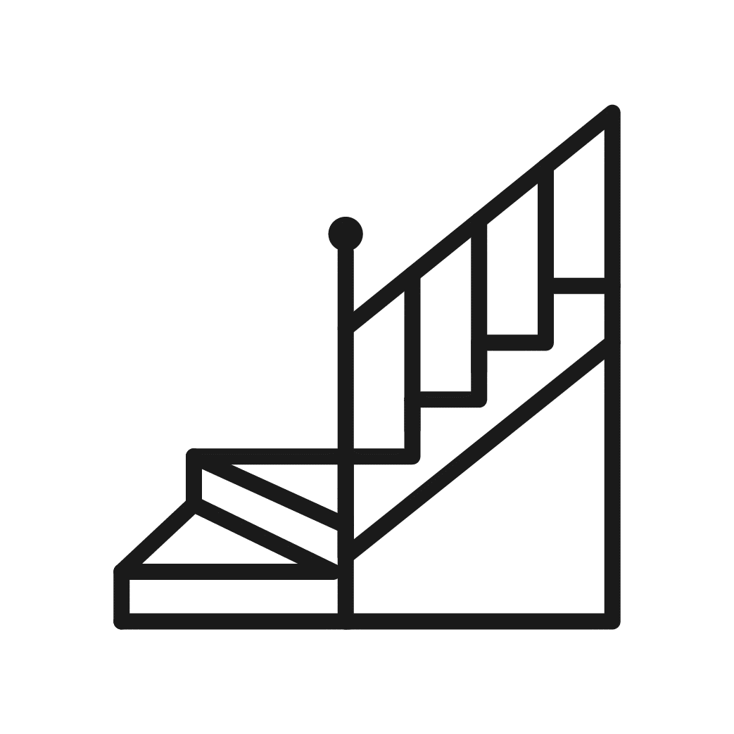Icon of a staircase for renovations section