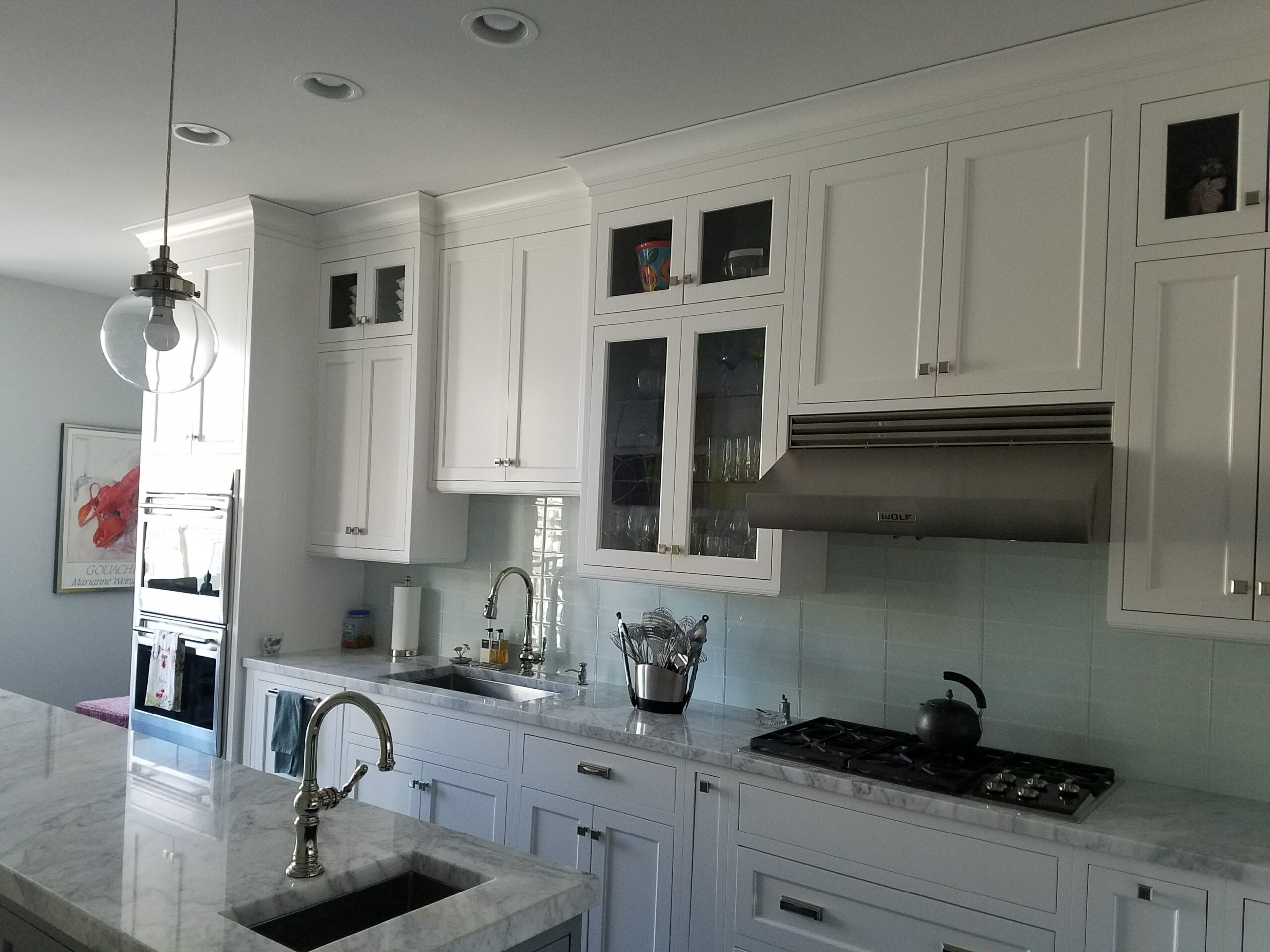 Sideview of new cabinets in a newly updated kitchen in the North Shore area